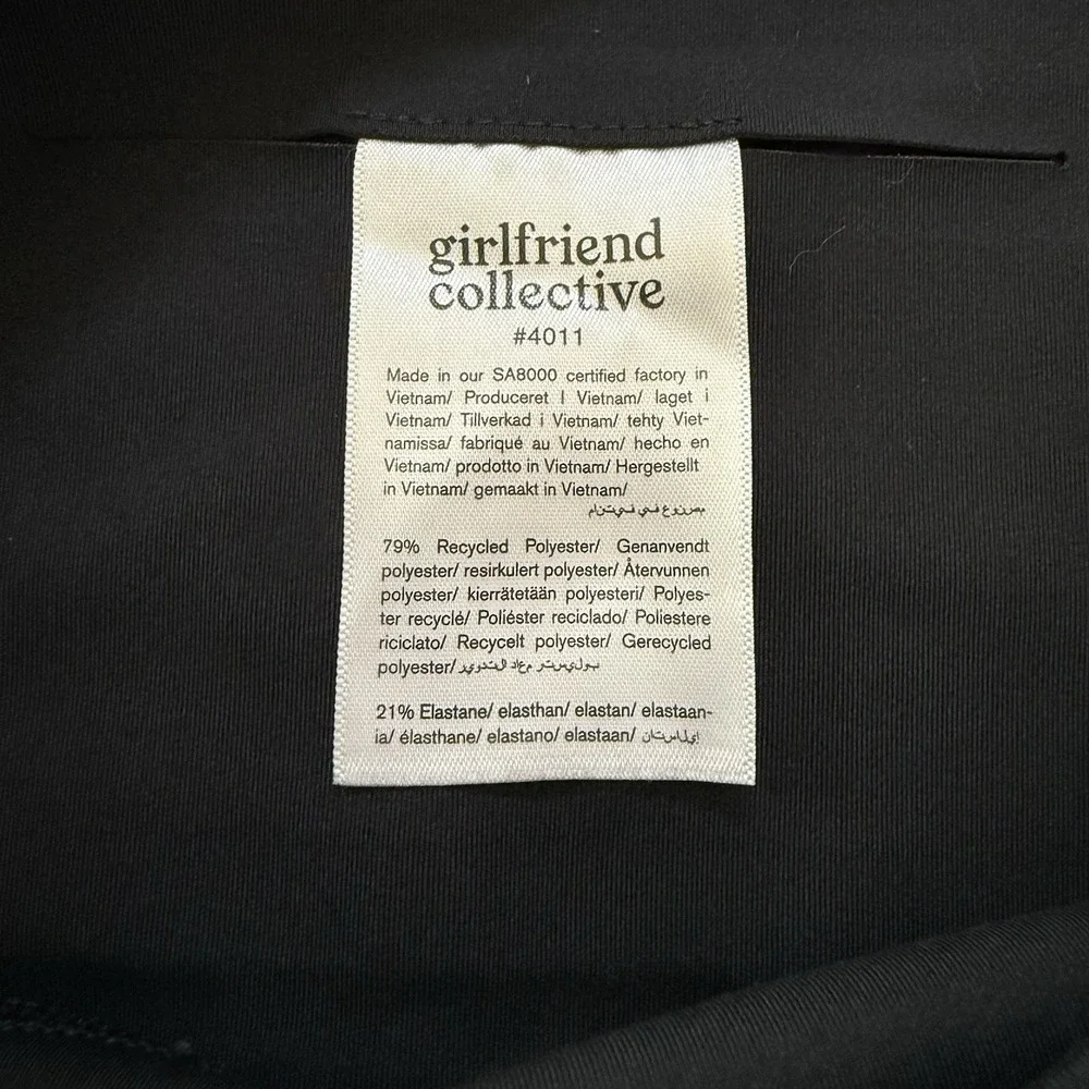 Revolve x Girlfriend‎ Collective Black High-Rise Bike Short Size M Sporty Active